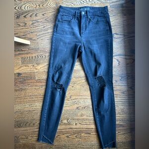 Distressed black jeans